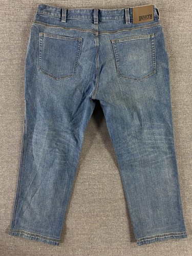 Pantalones de mezclilla Duluth Flex para hombre 38x28 calce relajado azul algodón elástico - Imagen 16 de 16