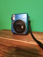 Fujifilm Instax Mini 70 Instant Film Camera Metallic Blue WORKS Has Film Inside