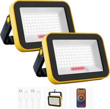 LED Work Light, Rechargeable Floodlights, Portable Spotlight, 5 Modes Workshop L