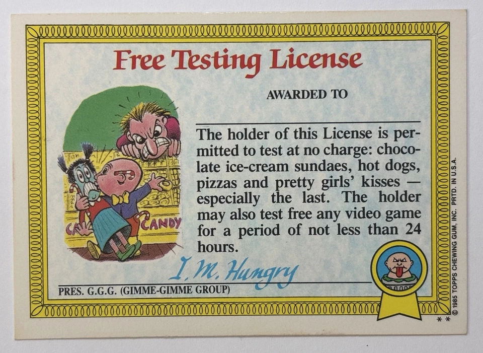 1985 Topps Garbage Pail Kids GPK - Series 1 -Glossy #39a BUGGY BETTY -See PICS! - Image 2 of 4