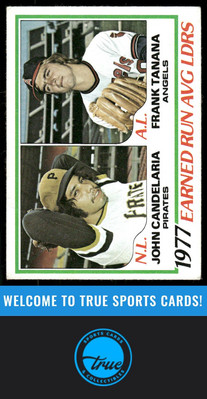 1978 Topps #207 1977 ERA Leaders (John Candelaria / Frank Tanana)
