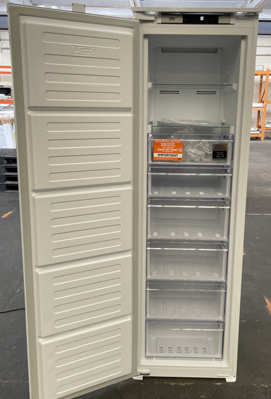 Beko BFFD4577 Integrated FROST FREE Freezer, 6 Drawers, 2 Shelves, LED Disp. #2