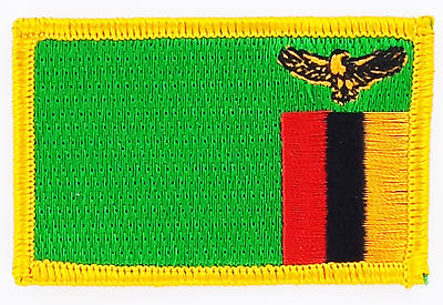 AUFNÄHER Patch FLAGGEN flagge Sambia   flag Fahne  7x4.5cm 