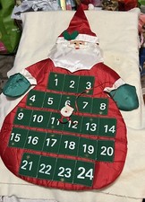 SATIN SANTA COUNTDOWN CALENDAR CHRISTMAS ADVE...