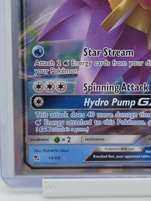 starmie gx pokemon card Starmie GX 14/68 Hidden Fates- NM Ultra Rare Full Art Pokémon Card