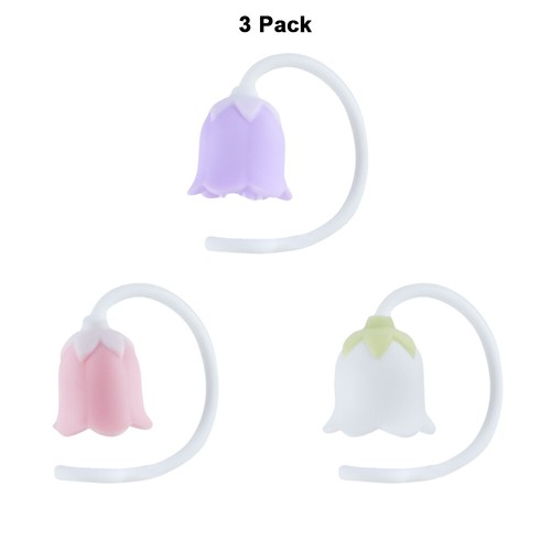 3x Flower Straw Cover Topper Silicone Cap For Stanley Tumbler Cup Cute Resuable - Picture 7 of 8