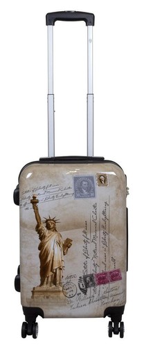 Hartschalen Koffer Trolley Reisekoffer Handgepäck Urlaub Motiv New York Gr. M - Bild 2 von 6