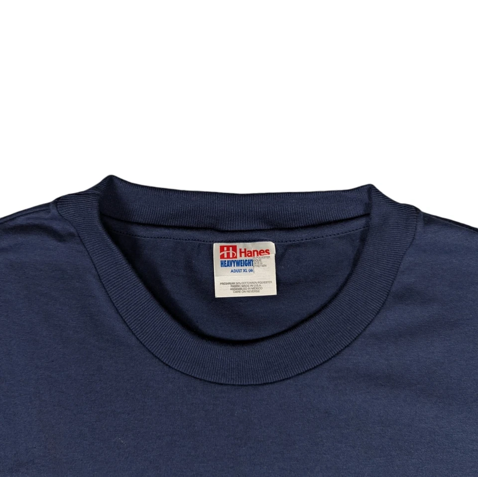 Lote de 12 camisetas vintage años 90 para hombre HANES HEAVYWEIGHT IRR azul o verde XL Foto 3 de 4