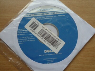 DELL NEUINSTALLATION ROXIO EASY CD CREATOR 5.4.3 SP8 BASISSOFTWARE SYSTEM NEU MIT ETIKETT