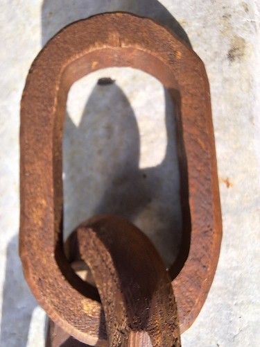 VTG 35" Wood 11 Ring Chain Link Boho Hand-Carved Modern Farmhouse Nautical - Picture 4 of 13