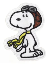 SNOOPY - Smiling Flying Ace Pilot - PEANUTS - Embroidered Iron-On/Sew Patch