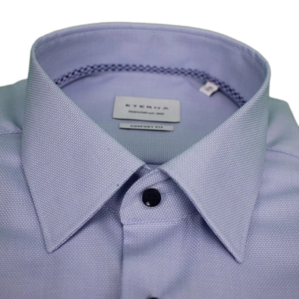 Eterna Hombre Businesshemd Manga Larga Confort Fit Azul 1098 E181 12 - Imagen 2 de 3