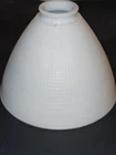 CORNING Vintage Waffle Pattern MILK GLASS Torchiere 8" Diameter LAMP SHADE