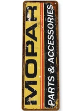 TIN SIGN Mopar Hemi Engine SIGN Rustic Retro Garage SIGN 11x4 Inches Mechanic Ad