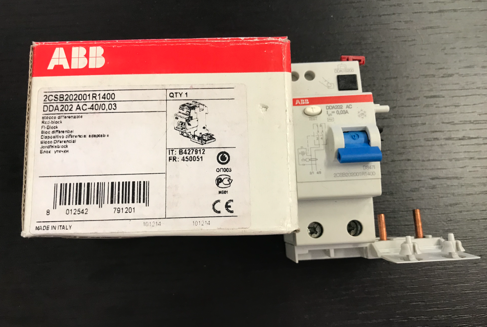 ABB INTERRUTTORI DIFFERENZIALI DDA202 AC-40/0,03A / 450051