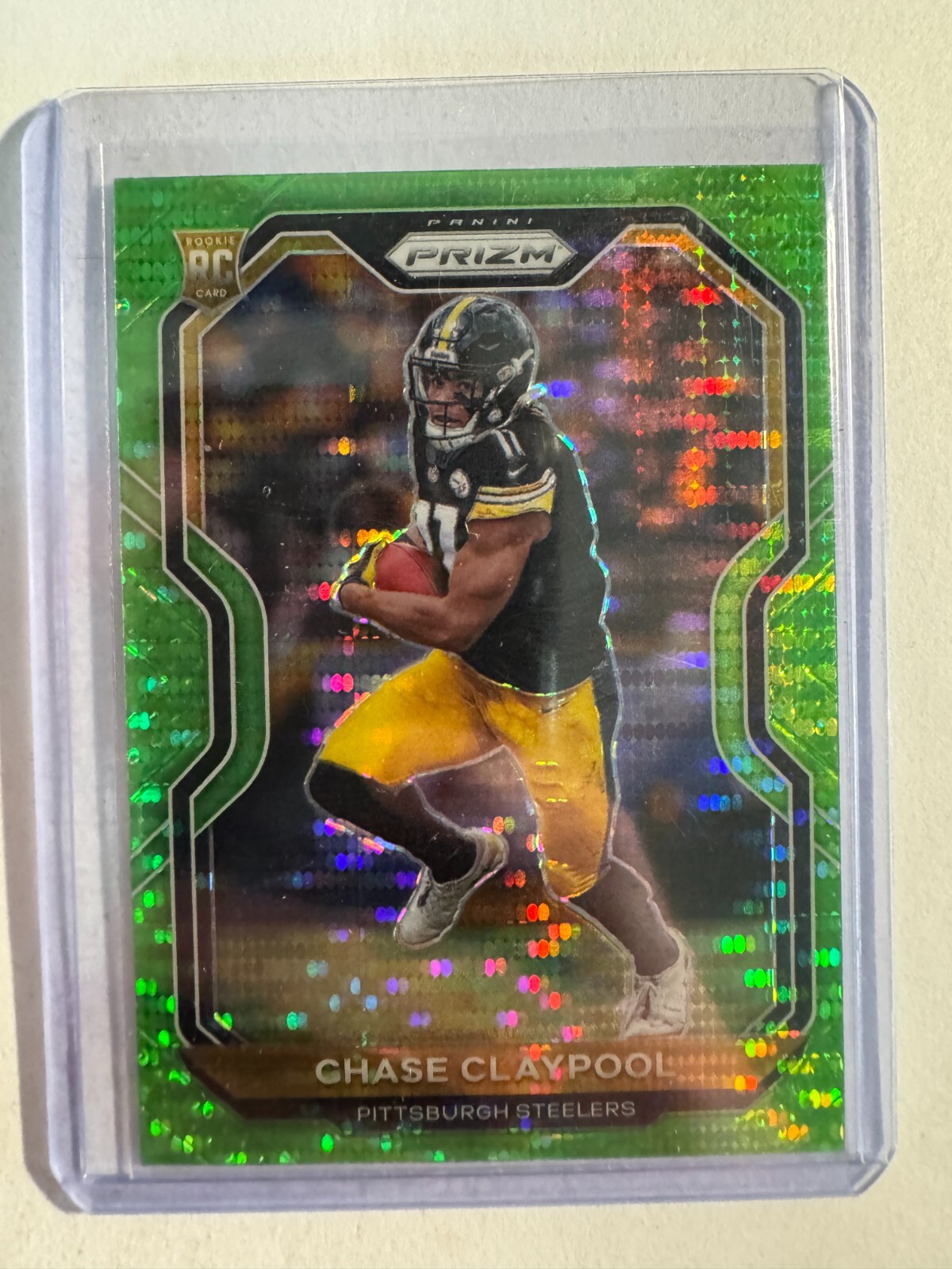 K216,288 - 2020 Panini Prizm Prizms Neon Green Pulsar #392 Chase Claypool