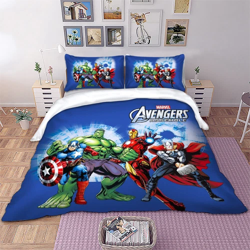 The Avengers Duvet Quilt Cover Set Bedding Set Single Double King Pillow Cases - Picture 3 of 6
