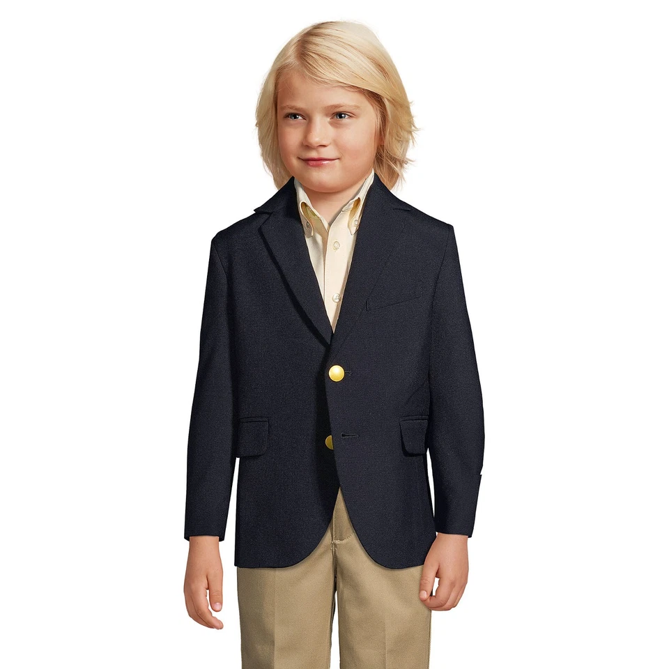 Blazer Lands' End uniforme escolar niños saco de lúpulo azul marino profundo elige la talla Foto 2 de 4