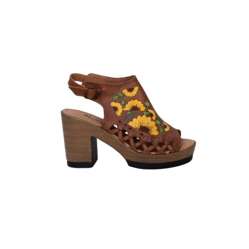 Macarena Collection Women's Wedges Mexican Handmade Design Embroidery Style 517 - Picture 2 of 11