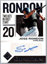 2018 Panini Chronicles Auto Jose Rondon #CA-JR Chicago White Sox
