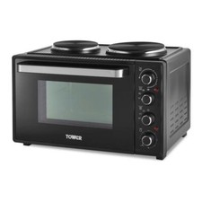 Electric Mini Oven - Tower T14044 32L with Hot Plates in Black