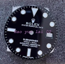 1PC 3135mm Watch black green water ghost dial for 2836 2824 3135 movement NEW