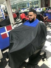 Blue And Black Salon Hair Cutting Barber Cape B-12