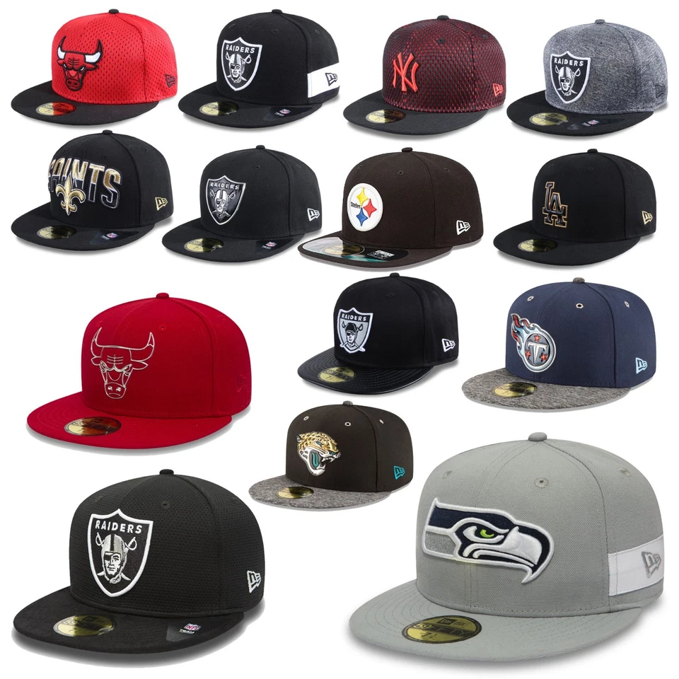 New Era Cap 59Fifty Yankees Chicago Bulls Oakland Raiders Seattle Seahawks UVM