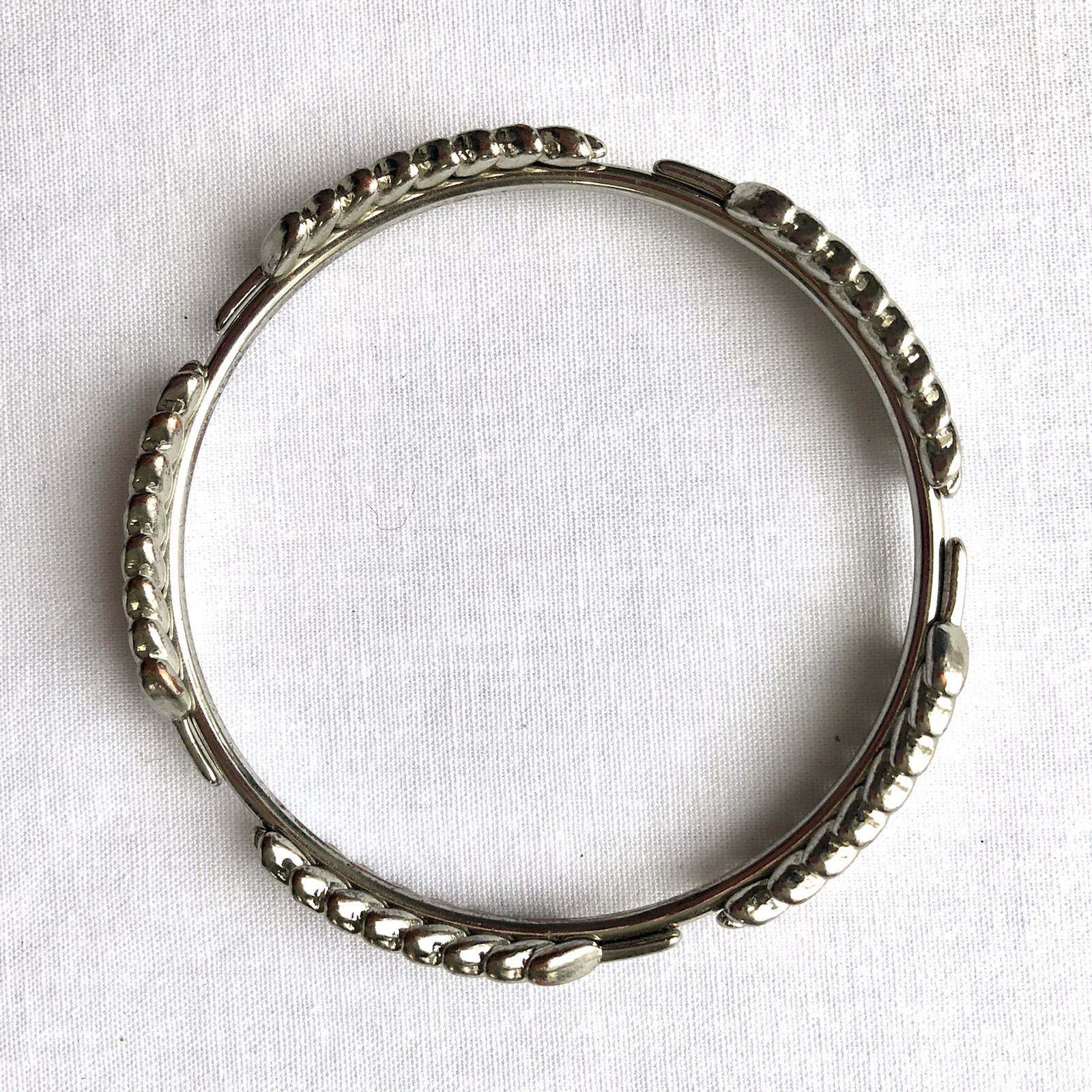 Feather Wheat Bangle Bracelet Stackable Silver To… - image 4