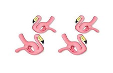 2 Pack Set Pair of Flamingo Beach Towel Clips