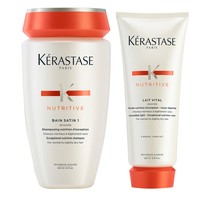 Kerastase Nutritive Bain Satin 1 250ml Lait Vital Conditioner 200ml Normal Dry Kerastase Nutritive Bain Satin 1 250ml Lait Vital Conditioner 200ml Normal Dry