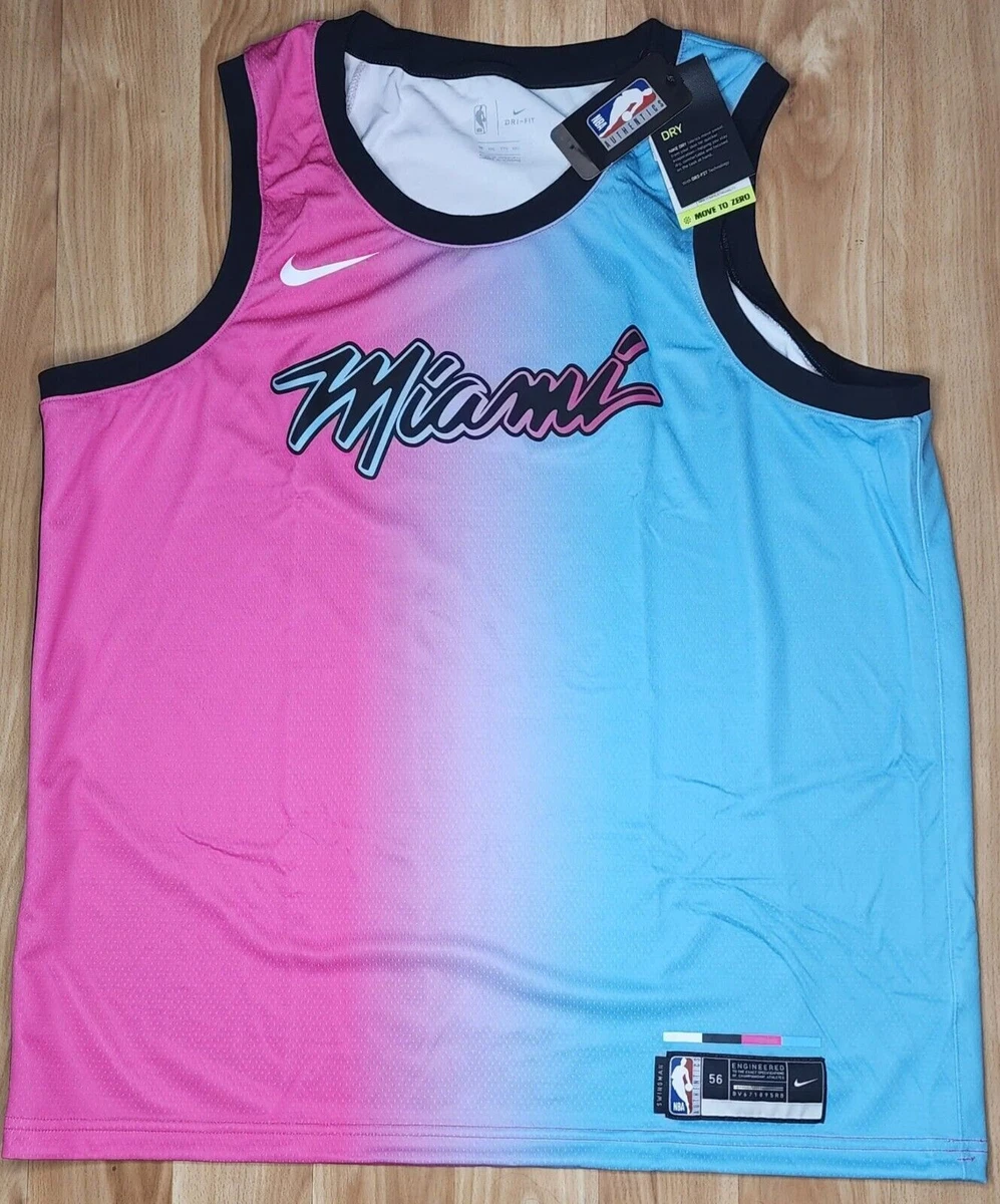 Nike Miami Heat Vice City Swingman Basketball Jersey Pink XXL