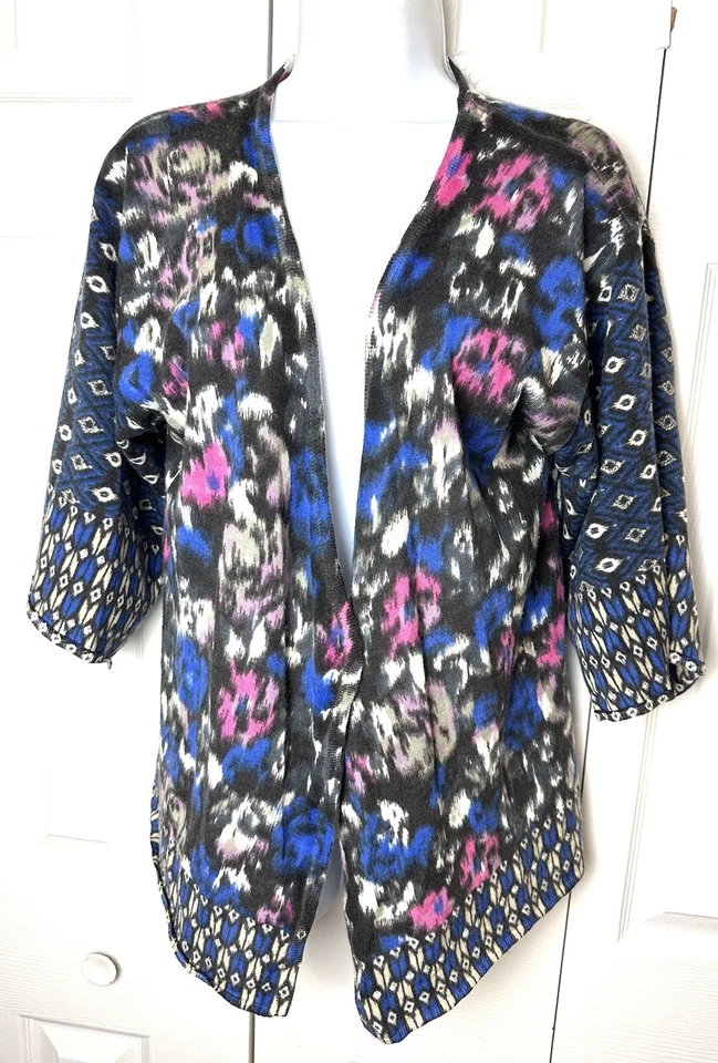 Cárdigan Suéter 100% Lana Tejido Top Anthropologie GUINEVERE Geofleur Kimono Talla S Foto 2 de 4