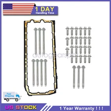 NEW Engine Oil Pan Gasket & Bolt Kit For BMW E88 E90 E61 E84 E86 E89