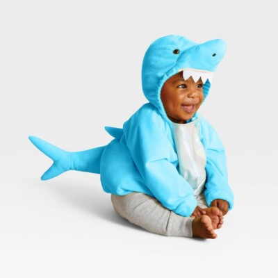Baby Shark Halloween Costume Plush Hooded Pullover 0-6 Months #1409