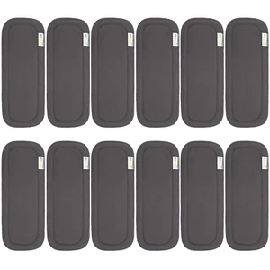 Wegreeco Reusable Soft 5 Layers 12 Pack Charcoal Inserts for Baby Cloth Diaper,H - Picture 1 of 12