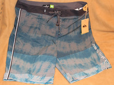 New Quiksilver Highline SurfSilk Massive 20 Blue Board Shorts Size 30 - BNWT