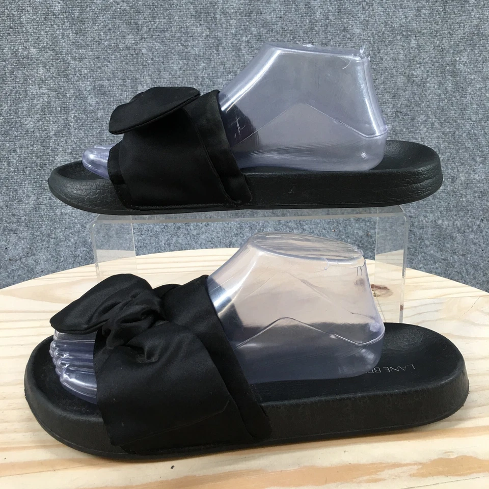 Sandalias Lane Bryant para mujer 42 deslizables negras punta abierta lazo cómodo Foto 2 de 4