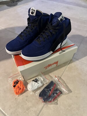 Size 11 Nike Vandal High x Stussy Deep Royal Blue UK