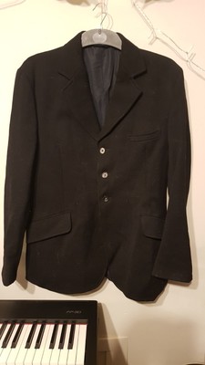 Caldene Herren Jagd Show Jacke schwarz 100% Wolle Größe 40