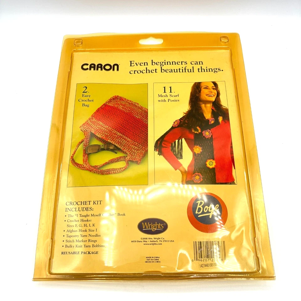 2008 Sealed Vintage Boye 'I Taught Myself to Crochet' Kit #6397 - Image 2 of 2