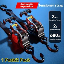 Retractable Ratchet Straps Heavy Duty Auto Self Retracting Tie Down Straps 130in