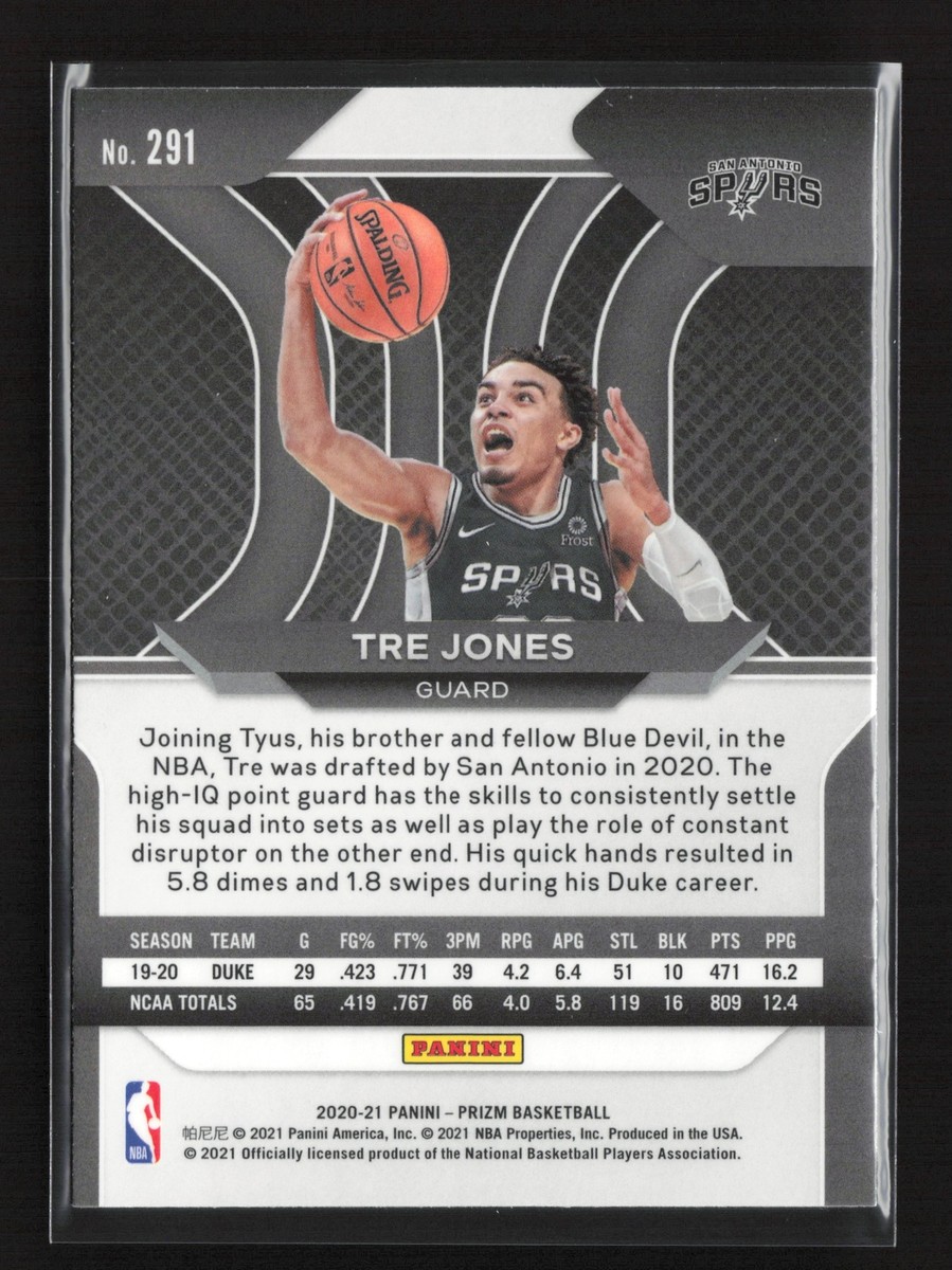2020-21 Panini Prizm Tre Jones RC #291 San Antonio Spurs | eBay