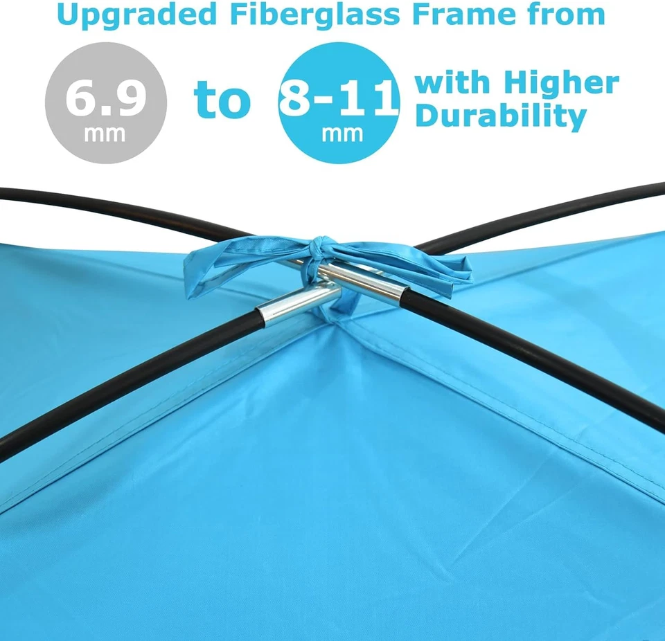 Beach Tent Sun Shade for 3/4-5/6-7/8-10 Person, UPF 50+ Beach Sun Shelter Canopy - Image 4 of 4