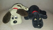 VTG Lot of 2 Tonka Pound Puppies Newborns Plush 8" Stuffed Animal Toy Dog Brown