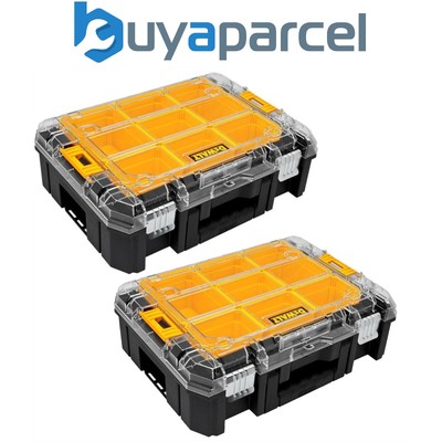 2 x dewalt dwst1 71194 tstak v clear lid stackable tool fixing organiser case 5055995547196 ebay
