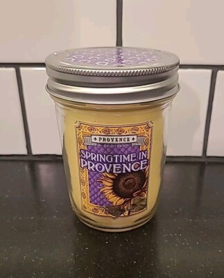 NEW Discon Bath & Body Works Springtime in Provence Jar Candle 6 OZ (B3-E12)