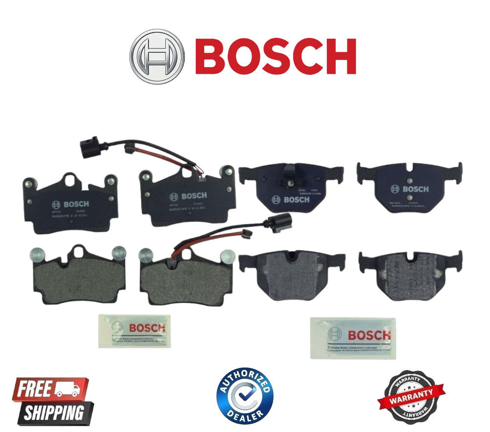 Bosch Front  Rear Brake Pads Sensors Kit For Audi Q7 Porsche Cayenne VW Touareg