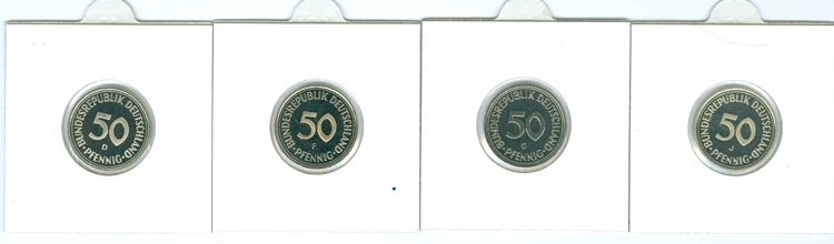 BRD  50 Pfennig  DFGJ  PP  (Wählen Sie unter folgenden Jahrgängen: 1974 - 1990) - Bild 1 von 1