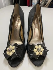 Poetic Licence Dazzling Womens High Heel Shoes Size 8.5 Peep Toe Gala Event Glam